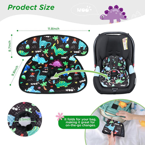 2 Pack Car Seat Protector for Potty Training, Waterproof Piddle Pad Cover with Anti-Slip Backing, Portable Car Seat