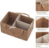HBlife Baby Diaper Caddy Organizer, Paper Rope Storage Baskets Nursery Bin with Removable Divider, Portable Car