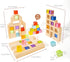 Wooden Building Blocks Set for Kids, 36 PCS Rainbow Acrylic Gem Cubes - Montessori Stacking Toy for Boys Girls 3-6