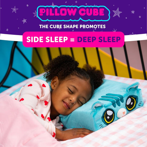 Pillow Cube Kid Cube, Toddler Pillow and Animal Plush Pillows for Sleeping, Memory Foam Cat Plushies - Callie