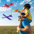 CUKU 4 Pack LED Light Airplane Toys - 17.5" Large Throwing Foam Plane, Outdoor Flying Toys for Kids