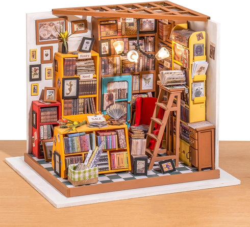 ROBOTIME DIY Miniature House Kit Miniature Dollhouse Kit Tiny House Kit for