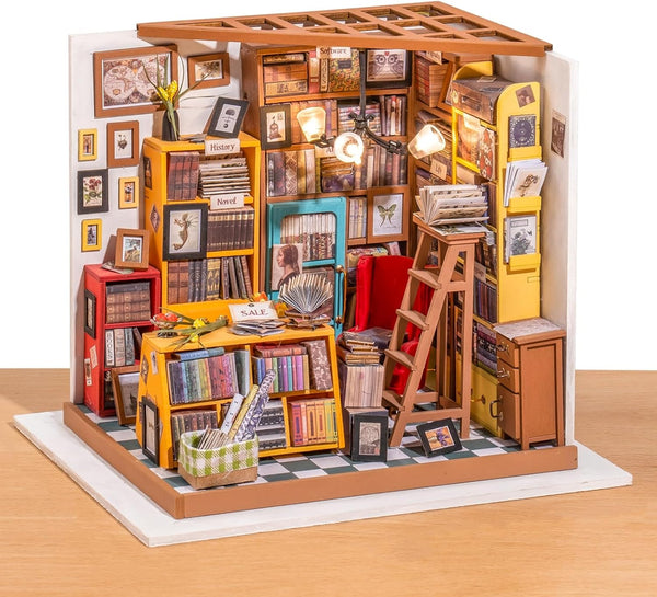 ROBOTIME DIY Miniature House Kit Miniature Dollhouse Kit Tiny House Kit for