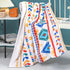 Cozy 30x40 Inch, Whale Flotilla Flannel Fleece Swaddle Blanket, Soft Warm Swaddle Toddler Blanket with Printed Geometry
