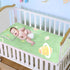 SyXIOP 28" 52" Cartoon Illustration Space Soft Green Cooling Baby Crib Mattress Protector x Washable Pads Washable