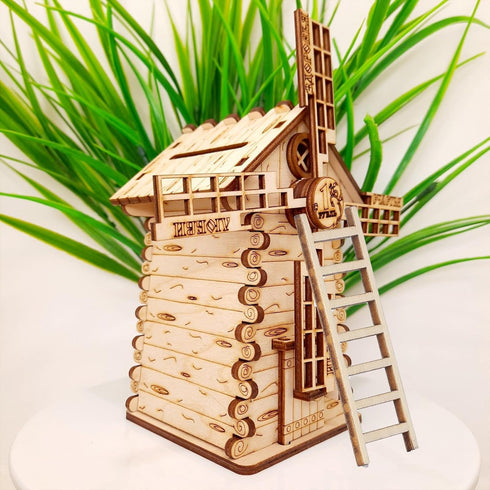 20 Pcs Mini Garden Ladder, 2.36''x 0.78'' Wooden Doll House Accessories for Landscape Decor