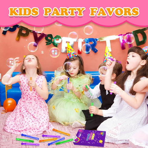 20 Pack Mini Pocket Bubble Wand Toys for Kids, Bubbles Party Favors Supplies for Toddlers, Carnival Birthday Gifts