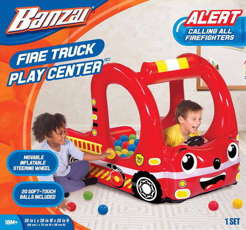 20 Banzai Rescue Fire Team Play Center Ball Pit with Balls, Toy
