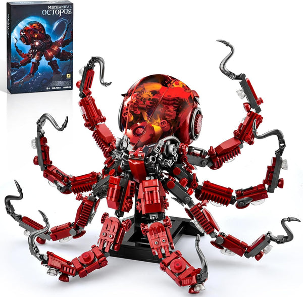 XITALAXU Mechanical Octopus Building Sets for Adult, Ocean Animal Collection Toy with