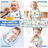 6Pcs Set 6-24 Baby Bibs for Feeding Toddler Eating Bibs with Crumb Catcher Pocket Waterproof Sleeveless Teething