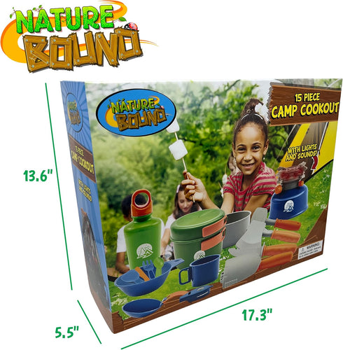Camp Cookout Set - Exciting 15-Piece Camping Set for Kids, Perfect Outdoor Play Toy for Toddlers and Preschoolers