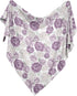 Sweet Jojo Designs Lavender Purple Boho Shabby Chic Floral Girl Baby Swaddle Blanket Infant Newborn Lightweight Jersey