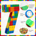 Number 7 Building Blocks Piñata, 16.5 Inch Party Supplies for 7th Birthday Decorations with Confetti Blocks Theme