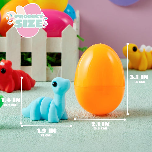 8 3D 8+) JOYIN Pcs Prefilled Easter Eggs with Printed Toys Mini Dinosaur, Articulated Toys, Basket Stuffers Fillers