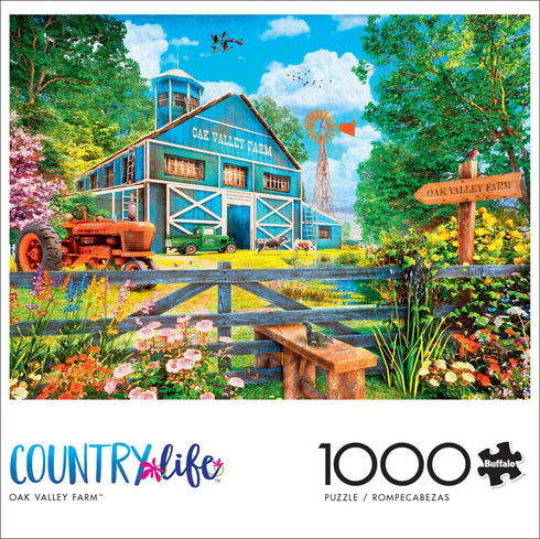 Buffalo Games - Dominic Davison - Oak Valley Farm - 1000 Piece Jigsaw Puzzle for Adults Challenging Puzzle Perfect for Game Nights - Finished Puzzle Size is 26.75 x 19.75