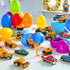 24 JOYIN Pcs Prefilled Easter Eggs with Cars, Vehicle Toys for Boys Kids Easter Party Favor Eggs Hunt/Basket Stuffers