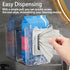 fernfern Kitchen Wipes Storage Box,Wall Mounted Flushable Wipes Holder,Clear Wipes Dispenser Wipe Tissue Storage Box