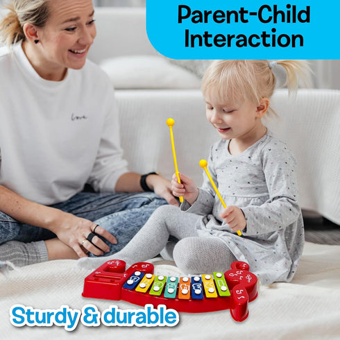 8 2+, 8 2 Small World Toys Xylophone for Kids: Key Colorful Xylophones for Toddlers Age Kids Musical Instrument