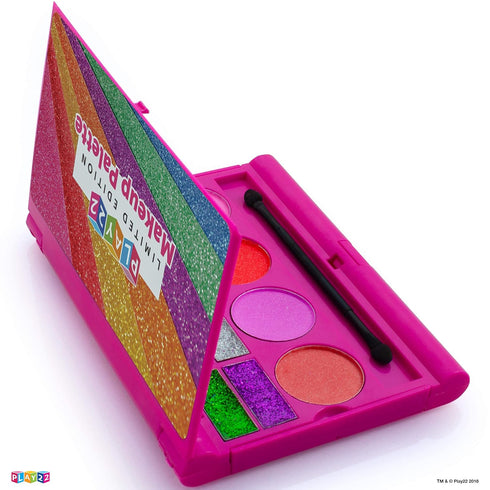 Play22 Real Washable Kids Makeup Palette for Girls, My First Princess Set with Blushes, Eyeshadows, Lip Glosses