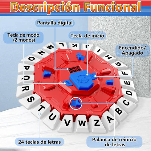 2 35 Resflycheng Juego de Mesa en Espaol con Pantalla Digital y Modos de Juego, Tarjetas Doble Cara, Ideal para Fiestas