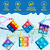 30 Pack 4-8,8-12 JOYIN Square Pop Fidget Keychain Pop Fidget Toys Bulk Party Favors for Kids Years, Birthday Goodie