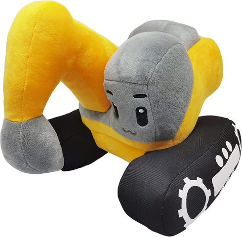 Soft Excavator Stuffed Construction Toy, Cute Plush Digger Truck, Excellent Gift for Kids, 11 Inches