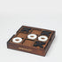 Iron & Glory Tic Tac Toe Game - Wooden Board Game for Adults & Kids, Travel & Decor