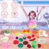 Kids Play Kitchen Accessories Set, Pretend Play Cooking Toys Set, Kitchen Toys Playset for Toddlers with Fake Play Food