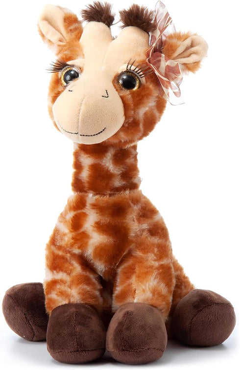 The Petting Zoo Lash'z Giraffe Stuffed Animal, 12 Inch Plush Toy Gifts for Girls