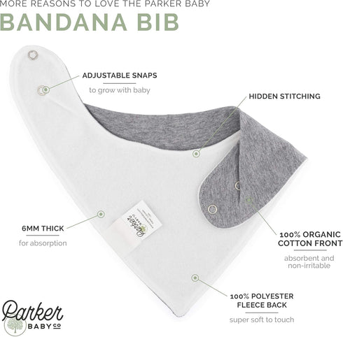 Parker Baby Bandana Drool Bibs 4 Pack Baby Bibs for Boys, Girls, Unisex