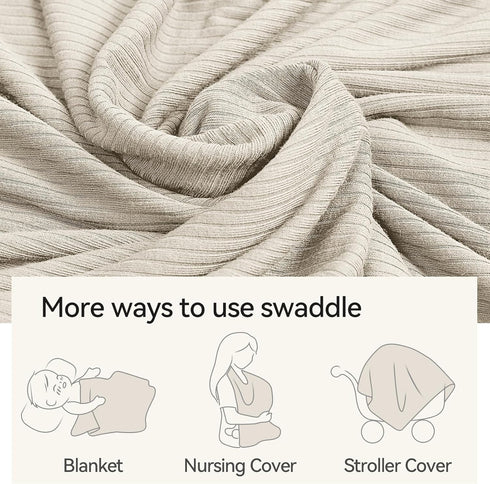 BubblePanda 30x40 Inches Ultra-Soft Rayon Made from Bamboo Baby Blanket - Double-Layer Swaddle Blanket, Breathable