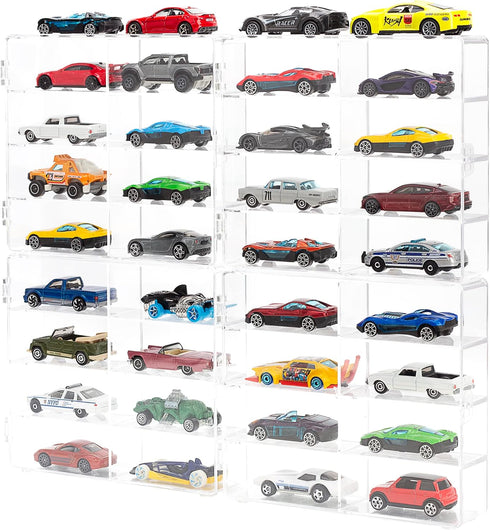 KISLANE Acrylic Display Case for Toy Cars & Matchbox Cars - 32