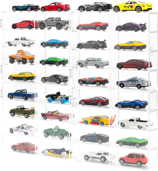 KISLANE Acrylic Display Case for Toy Cars & Matchbox Cars - 32