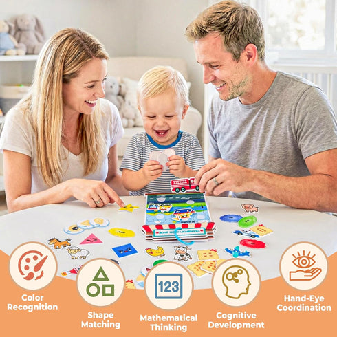 1-3, 1+, Activity Books for toddlers Montessori Felt Busy Book for Toddlers, Educational Sensory Toys for Baby