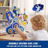 Set, 3-8 Motorized Spinning Gear Building Toys for Kids, Space Rocket STEM Construction Educational Interlocking