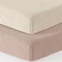 100% 52"x28" 2 Pack Bearmoss Muslin Crib Sheets Cotton Baby Crib Sheets Fitted for Standard Crib Mattress & Toddler Bed