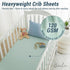2PCS 52"x28" 100% Bailix Heavyweight Muslin Baby Crib Sheets - Neutral Fitted Crib Sheets for Boys Girls, Breathable