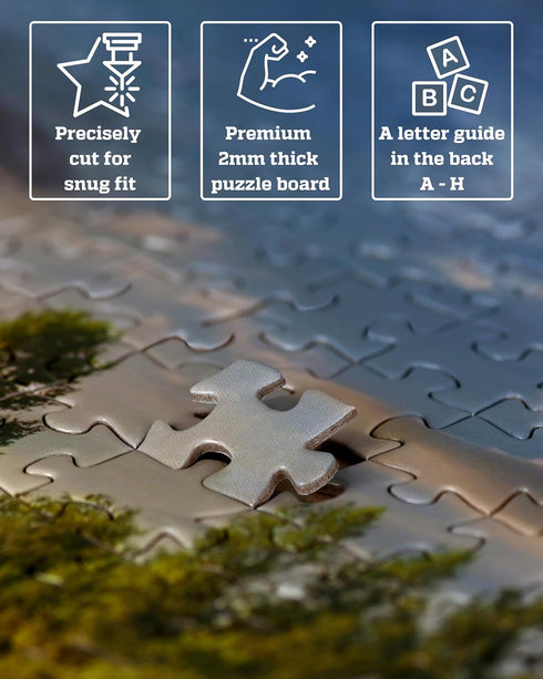1000 Piece Jigsaw Puzzle for Adults, 20x30 inch HD Quality Landscape Photo Puzzle with 8 Puzzle Saver Sheets