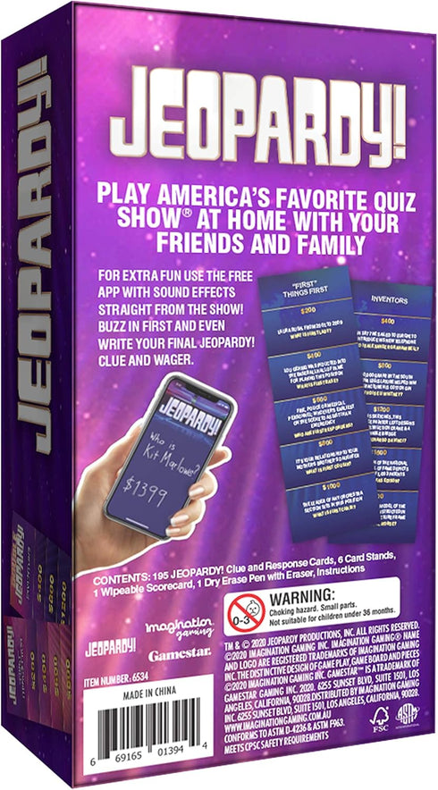 Jeopardy! Fast-Moving Game of Questions and Answers for Home Entertainment with Friends and Family
