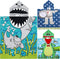 Chumia 3 Pack Kids Hooded Beach Poncho Towels Toddler Swim Pool Bath