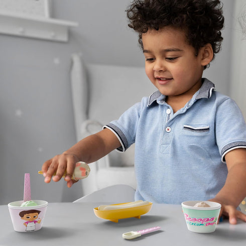 Lollipop Kids Ice Cream Scoop Toy Set, Interactive Ice Cream Maker for Toddlers, 15 Pieces Imaginative Play