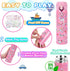YOFUN Decorate Your Own Water Bottle, 11 Sheets of Unicorn Stickers & Glitter Gems, Craft Kit for Children, Pink