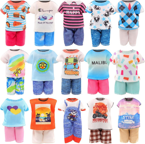 Miunana 19 Pcs Doll Clothes and Accessories - Dresses, Outfits, Swimsuits, and Shoes
