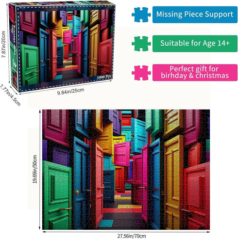 Jigsaw Puzzles for Adults 1000 Pieces, Home Decor Gift Toy for Men Women Seniors, 1:1 Poster, Interlock Perfectly