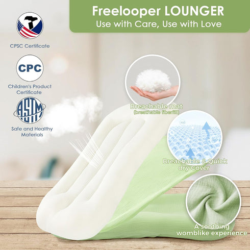 0-24 Baby Lounger, Suitable for Newborns Months, Infant Lounger for Home and Travel, Soft Cotton and Breathable, Nest