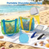 3 2 Pack otters Beach Mesh Shovel with Mesh Beach Bag for Shell Collecting, Sand Sifters Shell Collect Bag for Kids