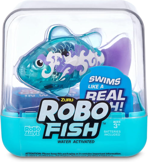 2 2 Pack) Swimming (2 Pack), 7165E Robo Alive Robo Fish Series (Teal + Orange by ZURU Robotic Fish Water Activated