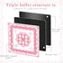 Gedgan 32.4x32.4 Inch Mahjong Mat - Elegant Bow & Lace Trim Design, Non-Slip Noise Reduction Rubber Base, Soft Pink