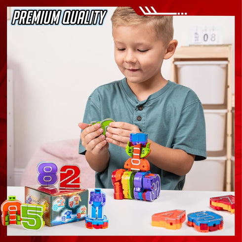 10 3 4 5 6 JOYIN Pcs Number Robots Educational Toys, Number Robots, Action Figure Learning Toys, Easter Basket