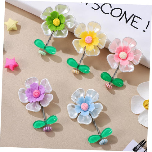 10 Pcs Car Flower Dancing Figures, Desktop Bobblehead Doll Accessories for Dashboard Decor and Ornaments